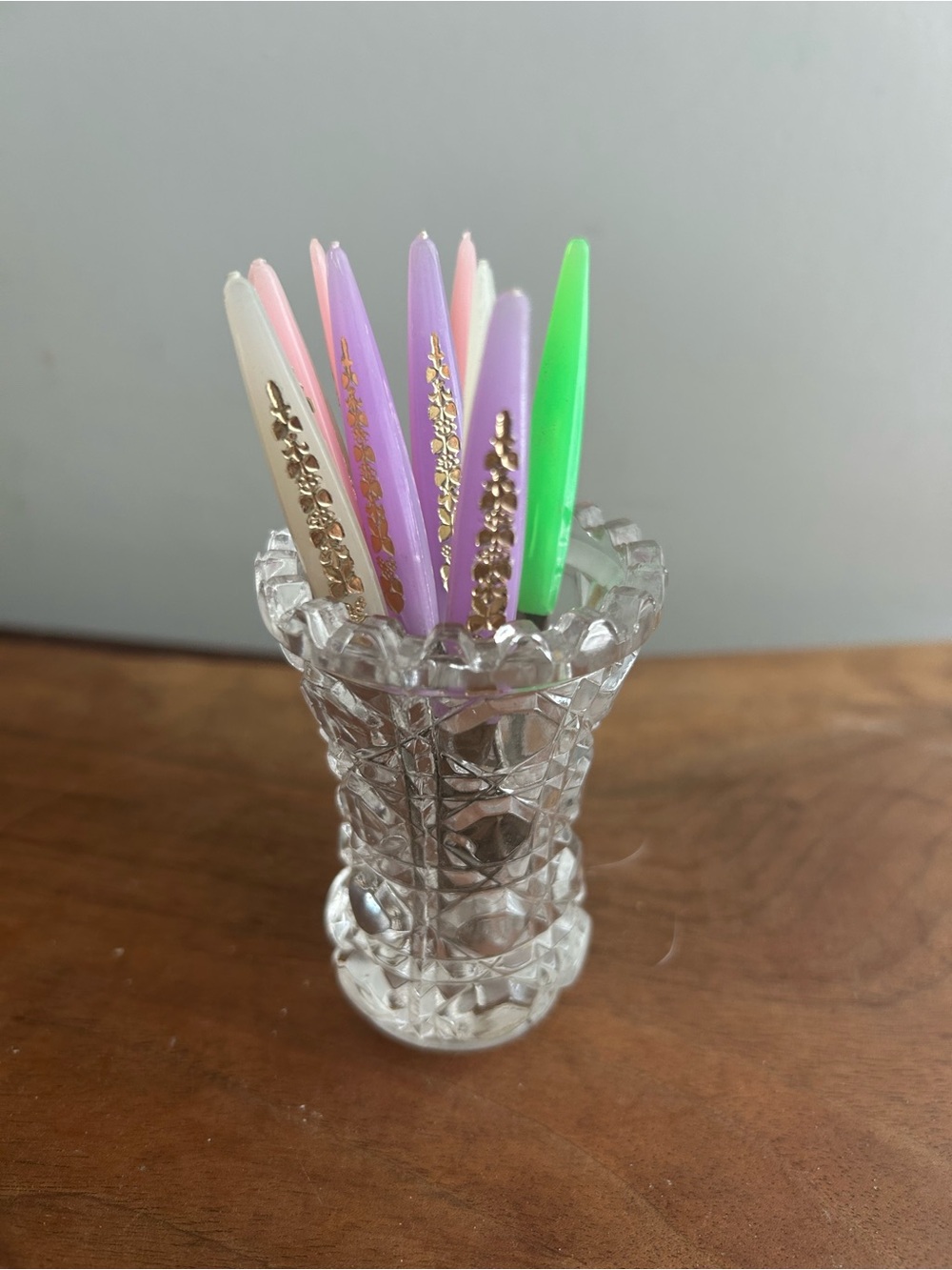 1p Vintage Cocktail Hors D’Oeuvres Party Picks Stainless Little Forks gold
